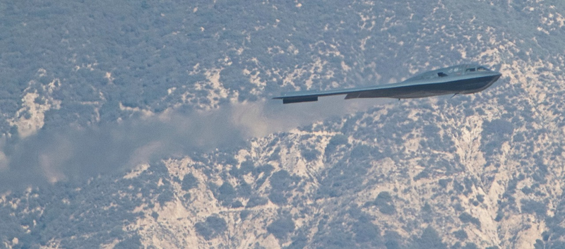 Illustration for article titled This Stealth Bomber Looks Like It's Making An Attack Run On Pasadena